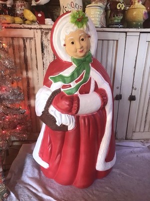 Blow Mold  Christmas Mrs. Claus General Foam Mold Newly Made In U.S.A. 40 