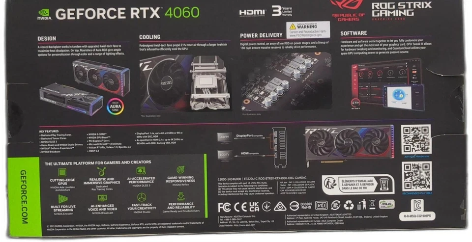 Asus Rog Strix Geforce Rtx™ 4060 Oc Edition Gaming Graphics Card (pcie 4.0, 8gb - Image 2 of 4