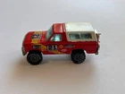 Vintage 1980 Hot Wheels Diecast 1/64 Real Riders Red Ford Bronco Grey Hubs Bike