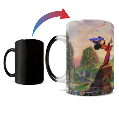 Morphing Mugs Disney - Fantasia - Mickey Mouse - Thomas Kinkade - One 11 Oz