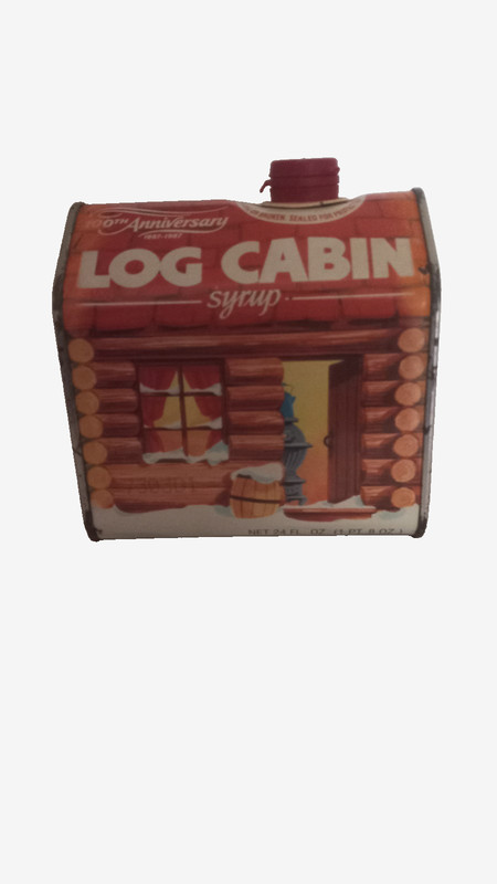 Log Cabin Syrup Tin - 24 oz - UNOPENED - Vintage