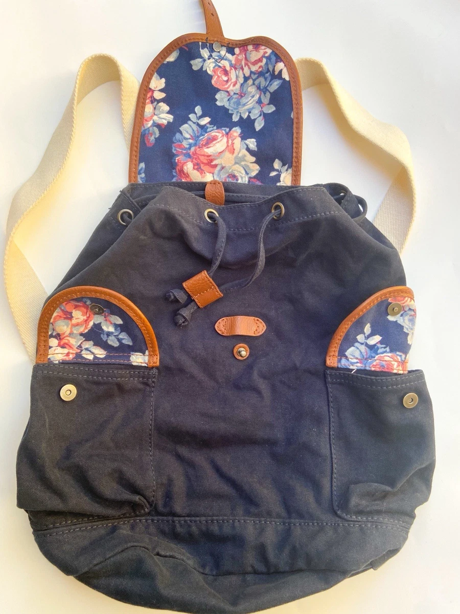 Vintage Abercrombie & Fitch Cream Nylon Foldover Backpack Abercrombie fitch backpack - Gem main image 2