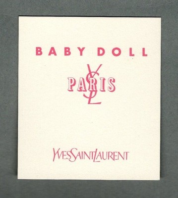 Carte publique - Werbekarte - Baby Doll Paris de Yves Saint Laurent