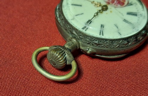 Montre Vintage de Poche Fin ‘800 De Examen, Pièces Manquantes - Photo 3 sur 9