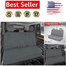 Waterproof Rear Bench Seat Cover for Trucks  SUVs - Ideal for Kids  Pets, Gray