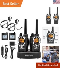 GMRS Two-Way Radio 50-Channel, Long Range, 142 Privacy Codes, SOS, NOAA, Rech...