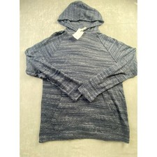 Gap Mens Space Dye Hoodie Blue Marl Raglan Pullover Sweatshirt Size M NWT