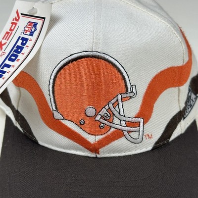 VTG 90s Cleveland Browns Apex One Proline Ribbon Wave NFL Snapback Hat Cap NWT