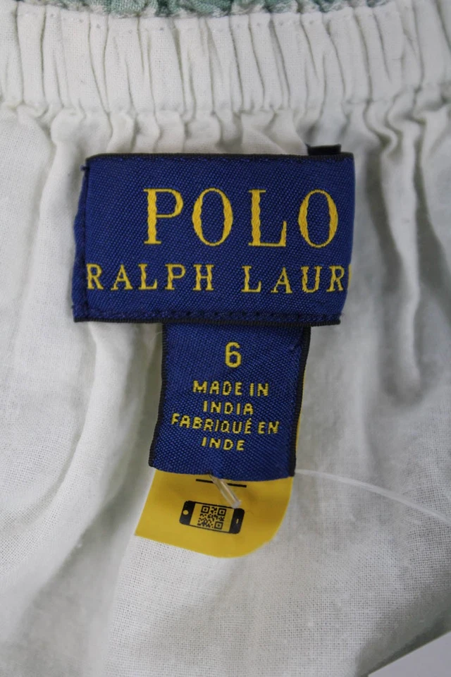 Polo Ralph Lauren девочек клетчатый отверстие деталь платье без рукавов зеленый размер 6 - Изображение 4 из 4