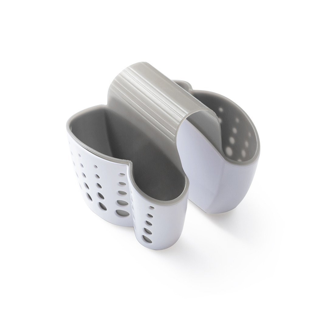 Effortless Sink Caddy Sponge and Soap Holder for Kitchen Faucets | Durable Plastic Design-image