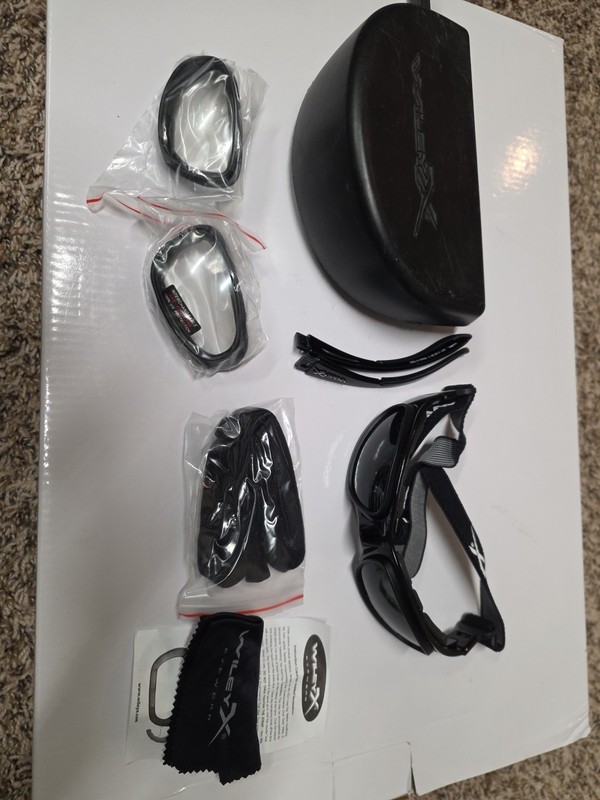 Wiley X SG-1 Tactical Goggles / Sunglasses Kit - Made in Italy - 2 Lens Set NEW