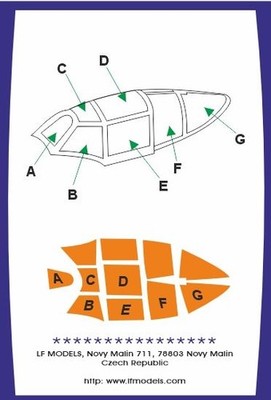 LF 1/72 Ki-87 Outer Canopy Mask for RS Models