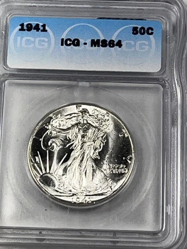 1941 Walking Liberty Half Dollar ICG MS64