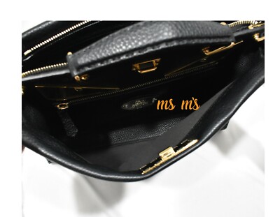 NWT FENDI Black MONSTER PEEKABOO Leather BRIEFCASE BLACK GOLD