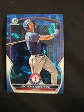 2023 Bowman Chrome Sapphire Texas Rangers Anthony Gutierrez Rc Bcp-166