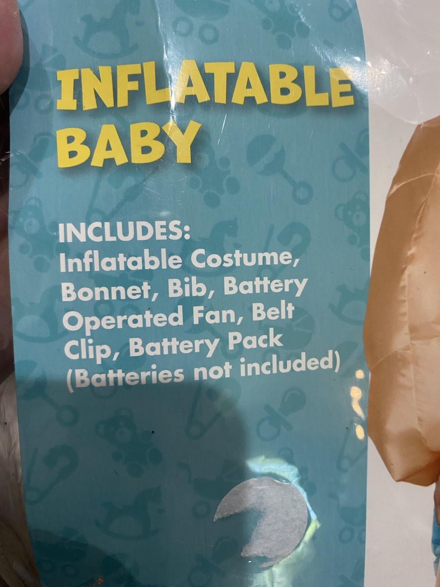 Spirit Halloween Inflatable Baby Costume With Extra Accessories NO