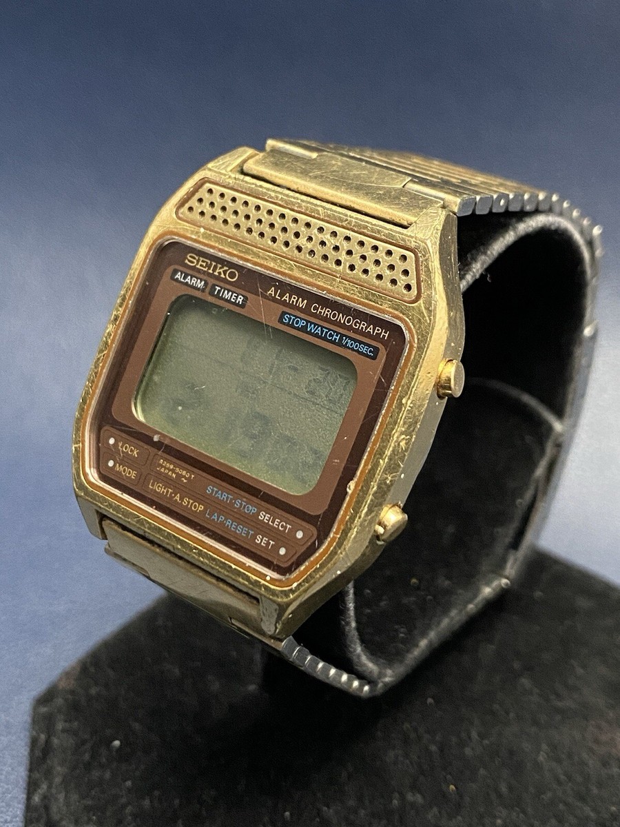 Vintage Seiko A259-5040 Alarm Chronograph Digital Watch James Bond