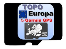 TOPO microSD topographic map Europe complete for GARMIN with CONTOUR LINES