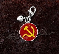 Sterling Silver Charm Communism Hammer Sickle Choose Style Communist