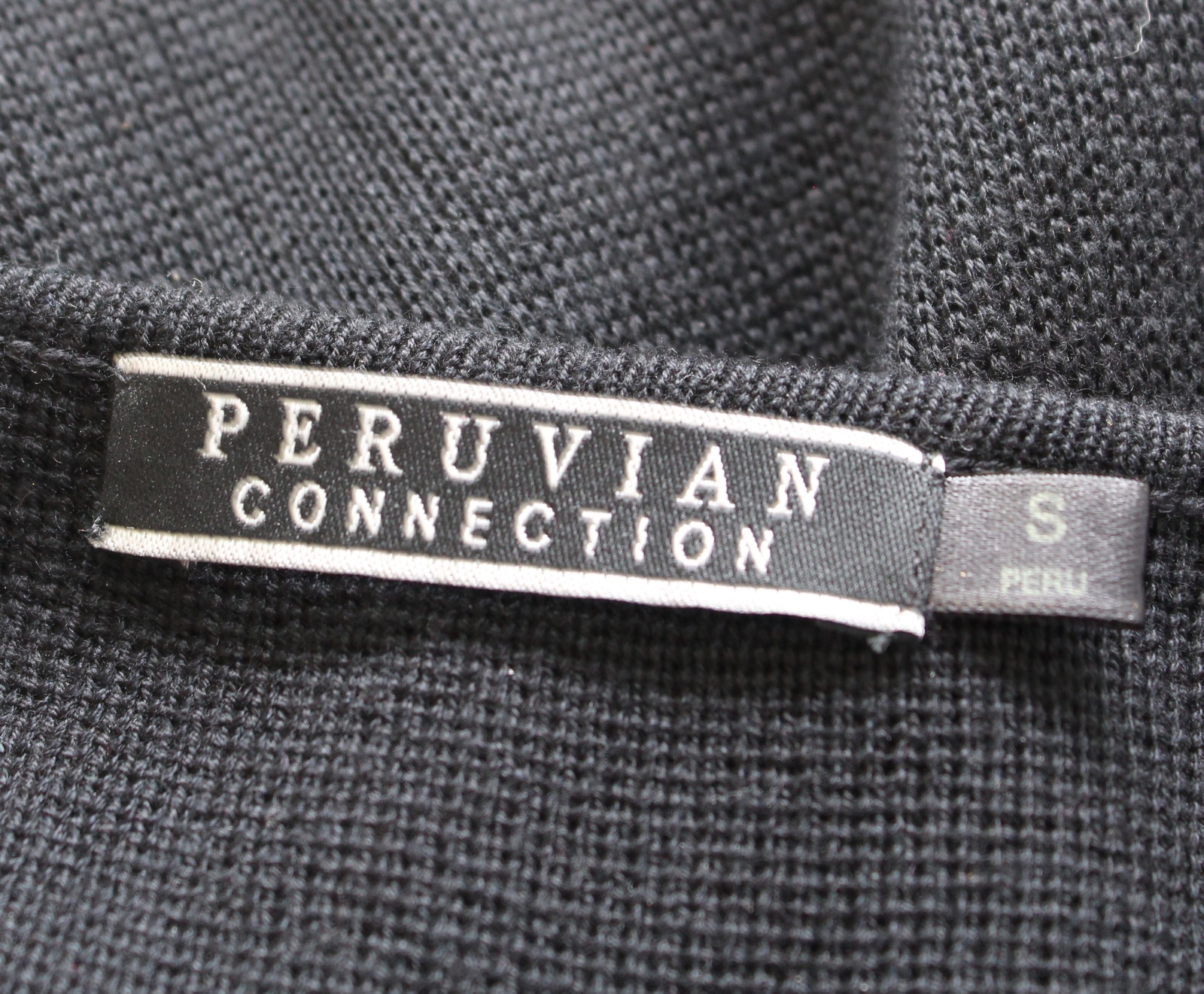 Peruvian Connection Solid Black Knit Fitted Tank … - image 2