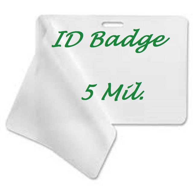 25 ID BADGE Laminating Pouches Sheets With Slot 5 Mil 2.56 X 3.75 Clear