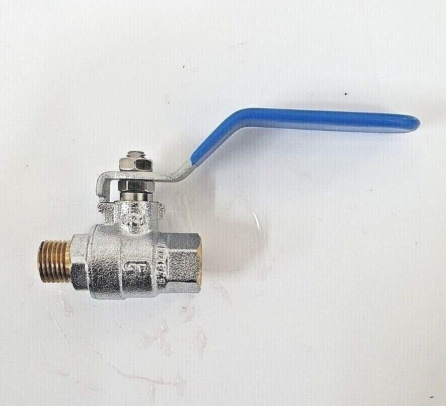 1/4 BSP Male x 1/4 BSP Female Ball Lever Valve long handle (Blue)