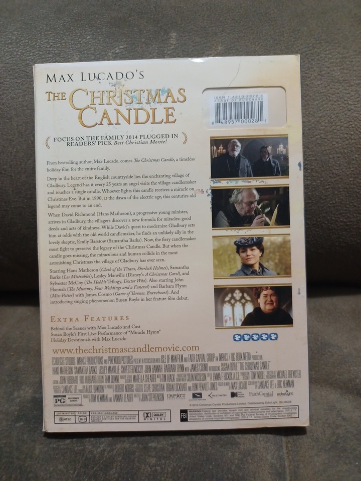 The Christmas Candle (DVD, 2013) New Sealed, Christian, Max Lucado