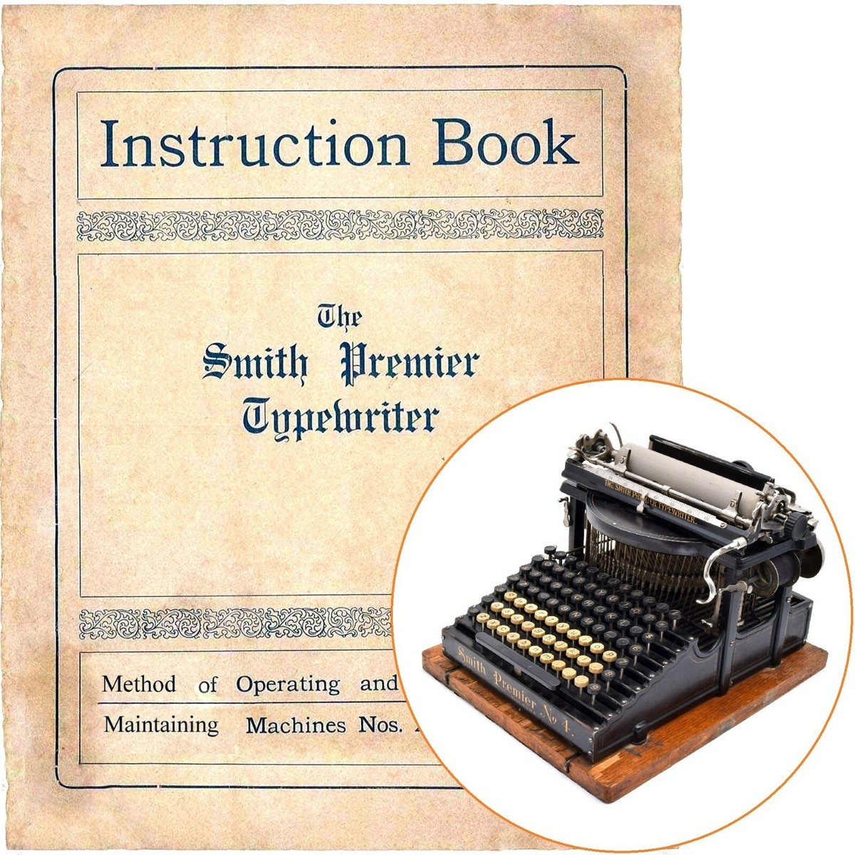 Smith Premier No.4 Typewriter Instruction Manual User Repro