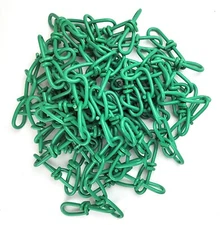 2/0 x 15-ft Double Loop Chain, Green Powder Coated Steel Chain, 255lb Load