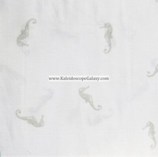 Seahorse Gray WHITE TWIN SHEET SET BEACH OCEAN TROPICAL Sea Horse
