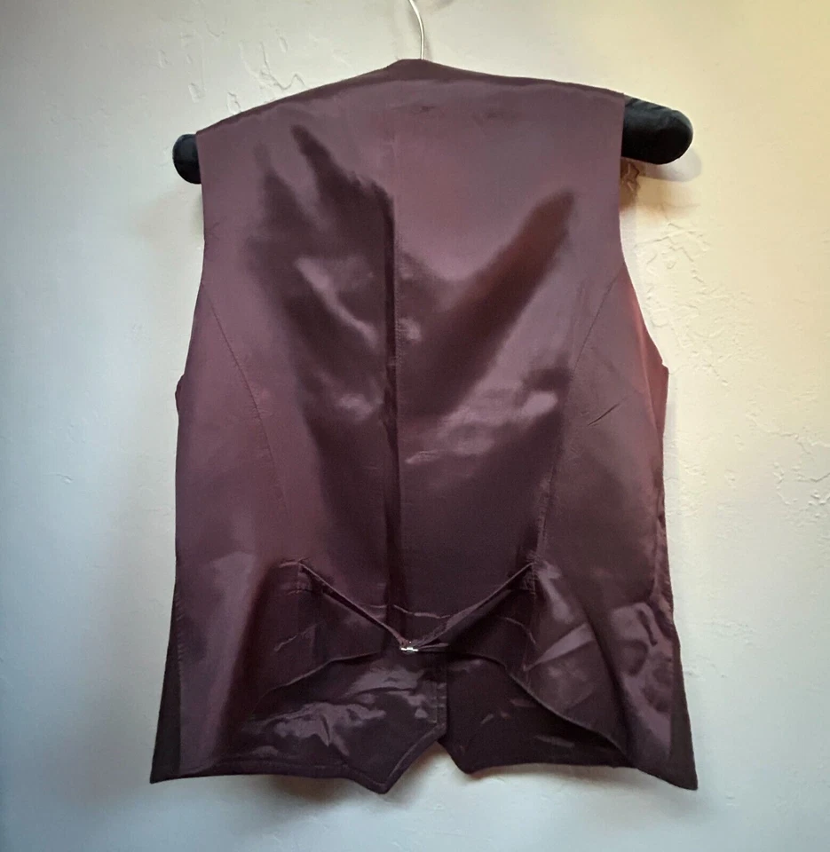 Colete vintage anos 90 Evan-Picone feminino tamanho 16 marrom mistura de lã botões - Imagem 2 de 4