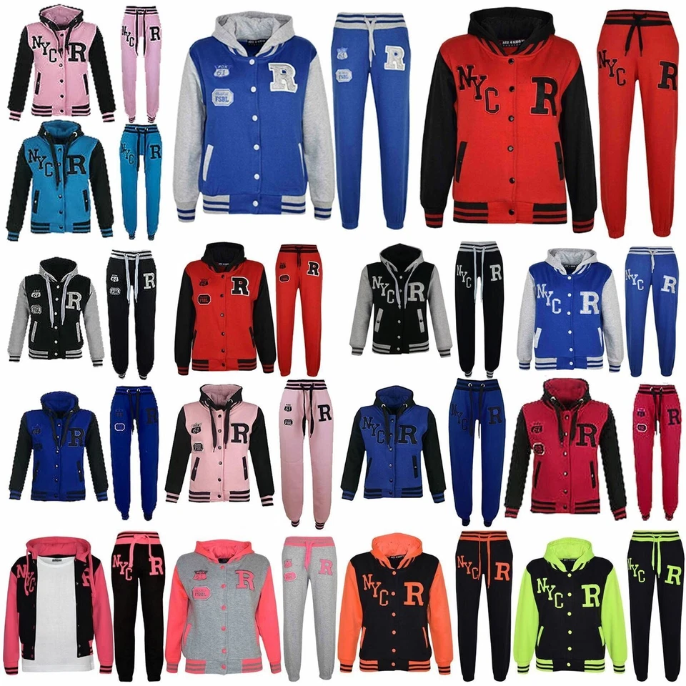 A2Z 4 KIDS A2Z 4 Kinder Mädchen Jungen Baseball Trainingsanzug NYC FOX Hoodie mit Unterteil Jogginghose 2-13 Jahre