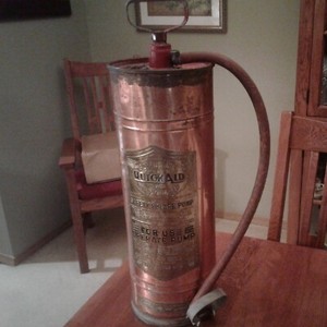 QUICK AID A-704 COPPER & BRASS FIRE EXTINGUISHER SAFETY PHLARE PUMP LOCAL PICKUP