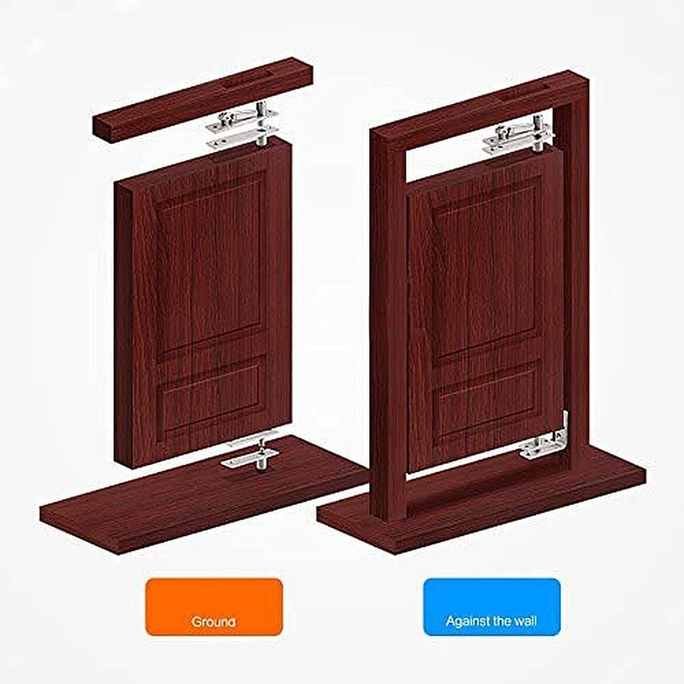 TamBee Hidden Bookcase Door Hinges for Secret Door Pivot Door Hardware