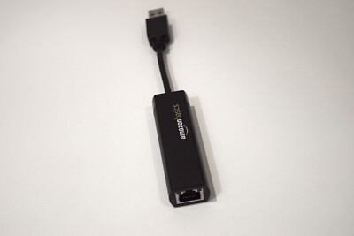 Amazon Basics USB 3.0 to 10/100/1000 Gigabit Ethernet Internet Adapter, Black