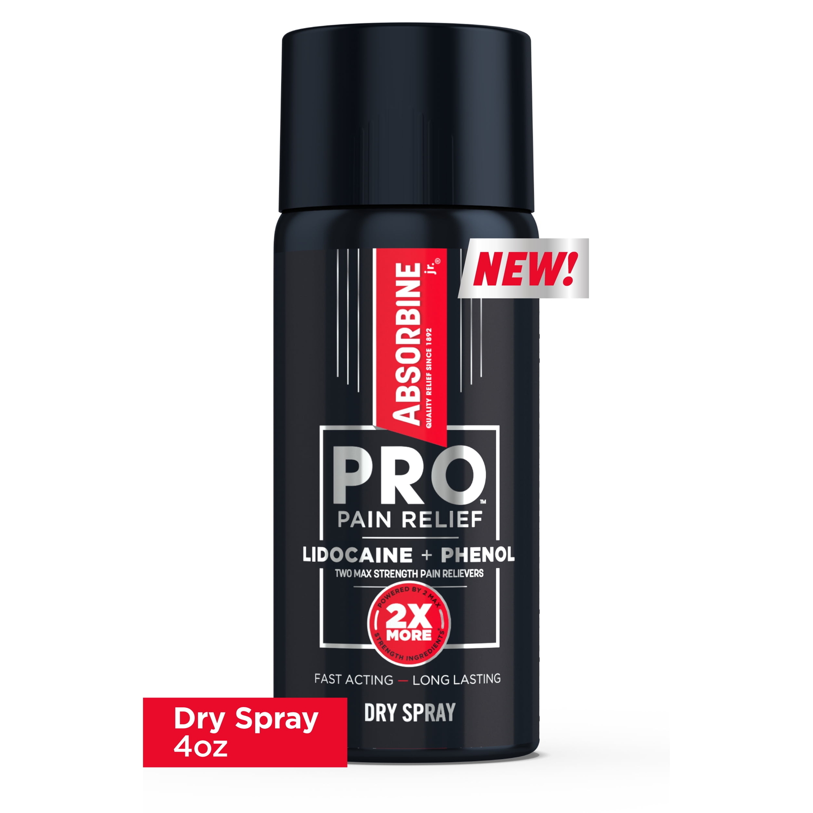 Absorbine Jr Pro Max Strength Lidocaine with Phenol Pain Numbing Dry