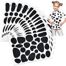 12 Sheets Black Adhesive Felt Circles 288 Pieces Irregular Shape Halloween
