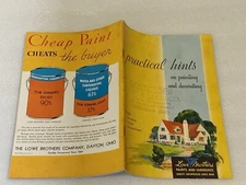 Vtg 1935 Lowes Brothers Paint Practical Hints Catalog Art Deco Era Schroeder Wi