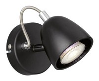 Led-Wandleuchte Wandlampe Wandleuchte Metall Chrom Schwarz