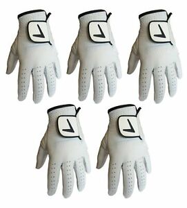 5 X MENS Golf Gloves FULL Cabretta Leather 5 Sizes £3.25 EACH! JANUARY SALE!!