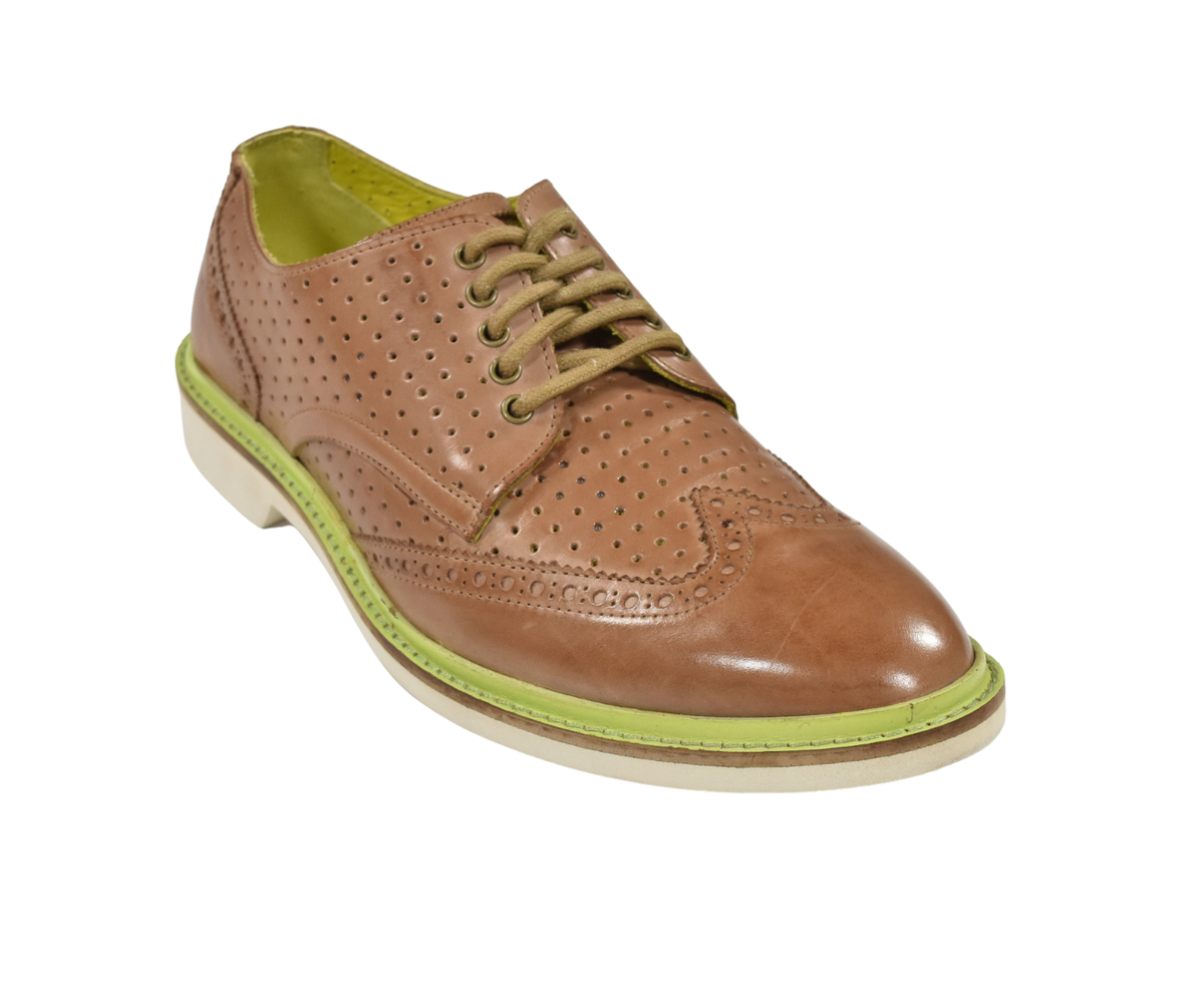 Cole Haan Men\'s Tan Brown Perforated Leather Oxfords Men main image 2
