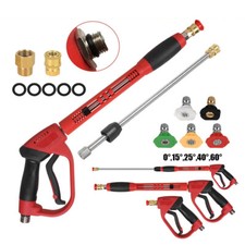 High Pressure 4000PSI Car Power Washer Gun Spray Wand Lance Nozzle and Hose Kit
