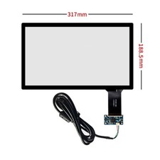 317x188mm 13.3 inch Plug and Play Capacitive Touch Screen  USB Control Card