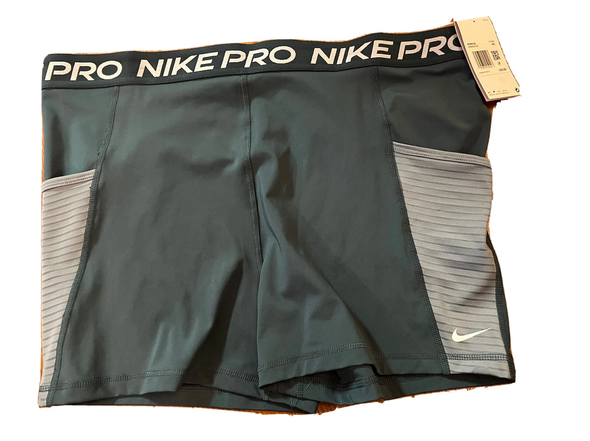 Brand New Nike pro shorts 3 womens XXL green