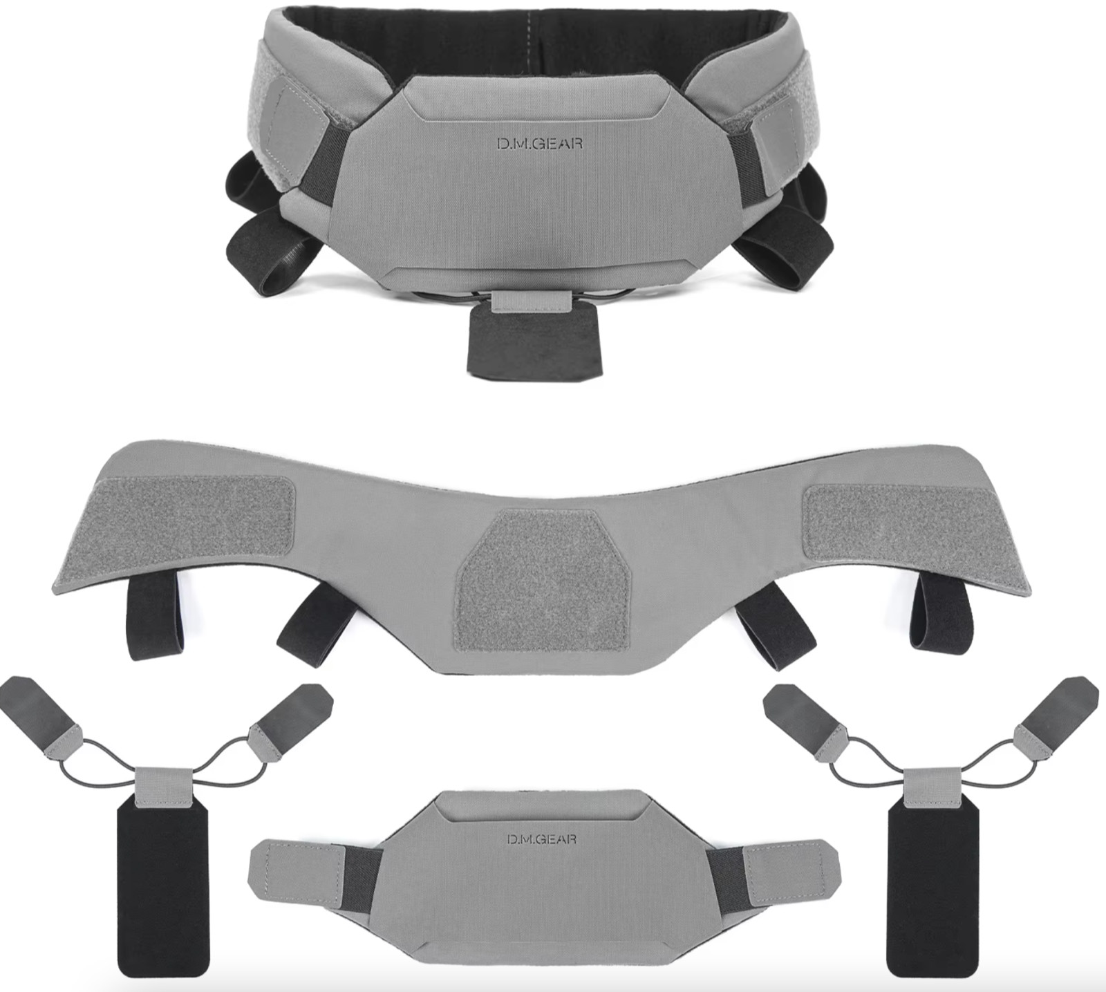 Collier de protection gris universel en nylon robuste pour gilet tactique d'airsoft