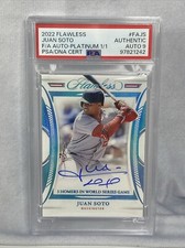 2022 Panini Flawless Juan Soto 1/1 Platinum Autograph PSA Authentic, Auto 9