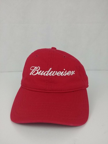 Budweiser Hat Cap Adjustable Red | eBay