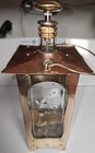 Vintage Bar Decanter Brass Glass Liquor Bottle Music Box "How Dry I Am" — photo 1