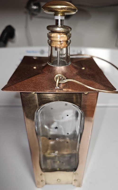 Vintage Bar Decanter Brass Glass Liquor Bottle Music Box "How Dry I Am"