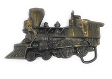 Train Brass Belt Buckle
